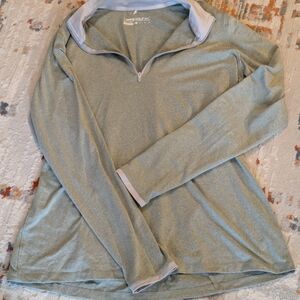Light Green Quarter-Zip Pullover